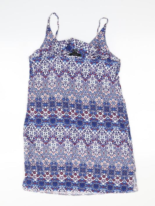 Atmosphere Womens Blue Geometric Mini Size 10