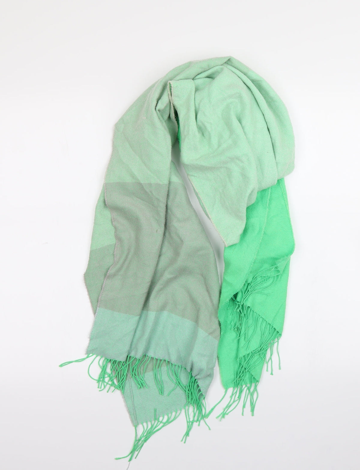 Front view of Preworn women’s green scarf