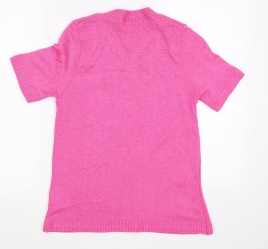 elegant collection Womens Pink Knit Pullover Jumper Size S