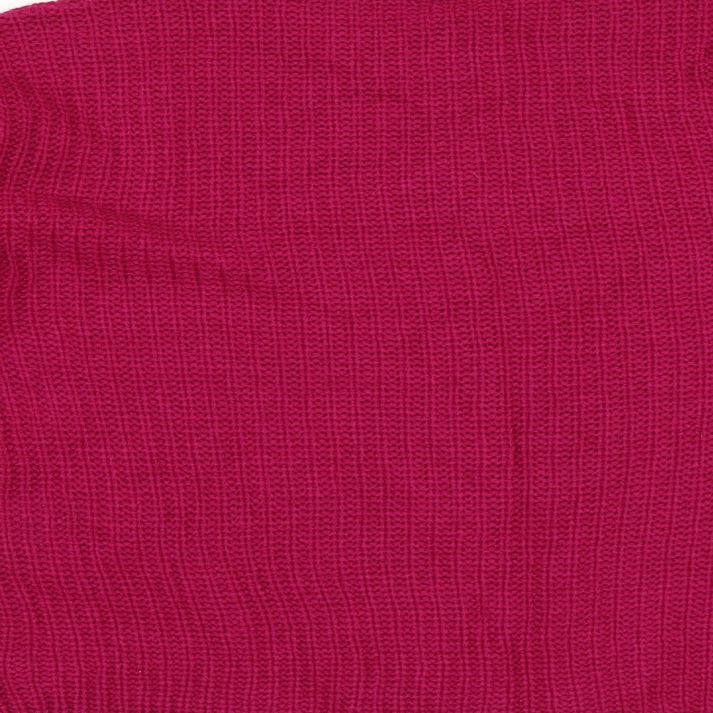 Brand and care label for Brave Soul women’s purple jumper, size UK 12