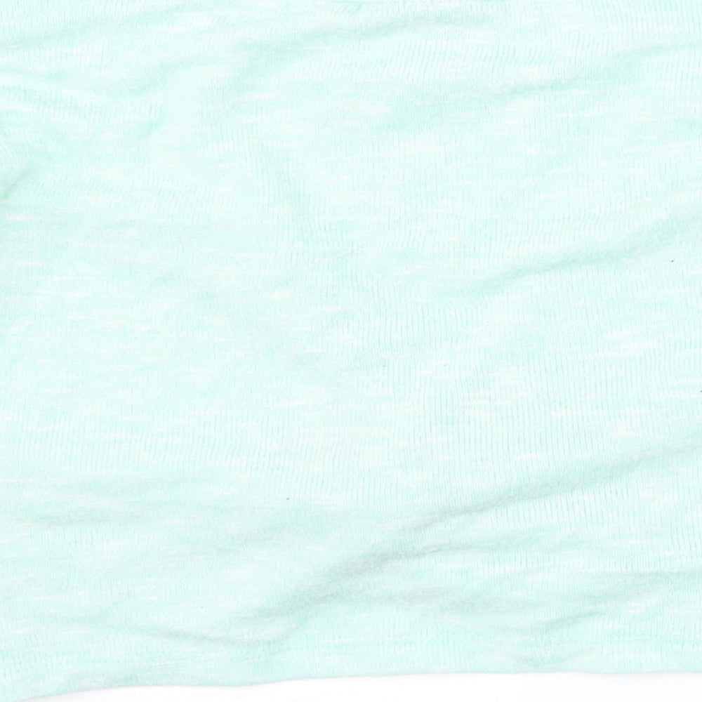 Brand and care label for Matalan girls’ blue jumper, size 5, years - twist front
