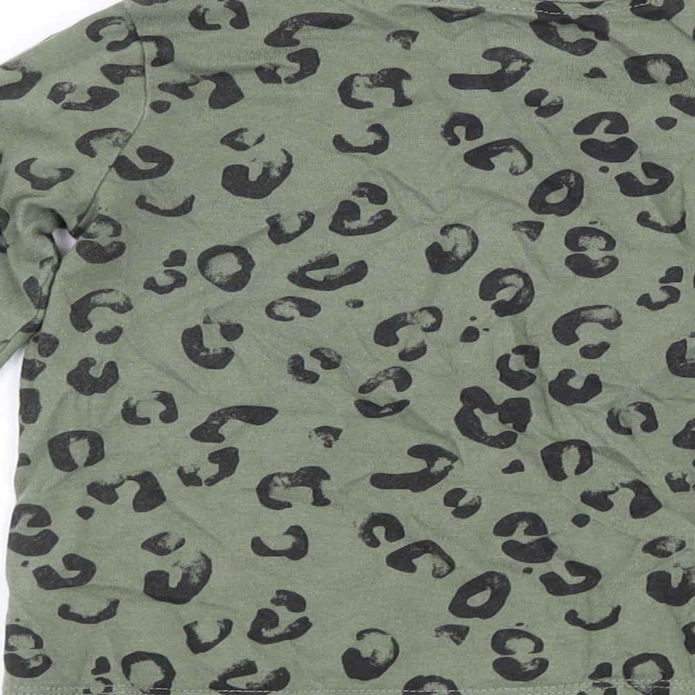 F&F Baby Green Animal Print Basic T-Shirt Size 12-18 Months