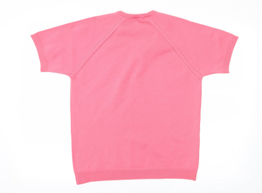 brettles Womens Pink Basic T-Shirt Size 14