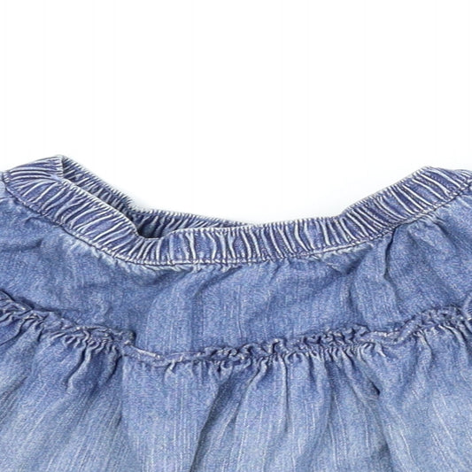 George Girls Blue Denim A-Line Skirt Size 3-4 Years