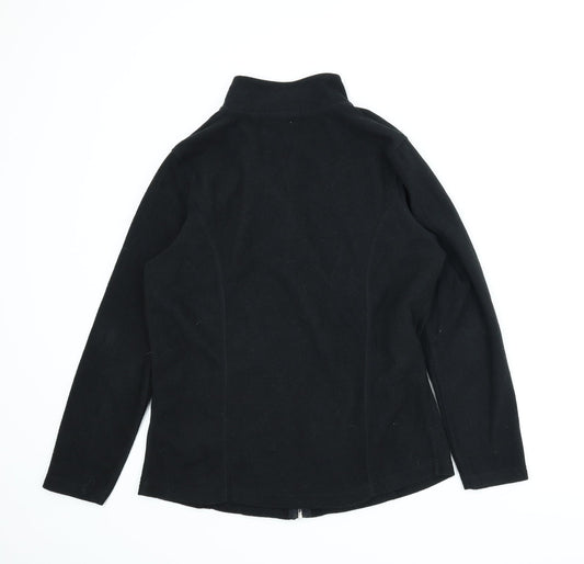Capsule Womens Black Fleece Full Zip Jumper Size 12