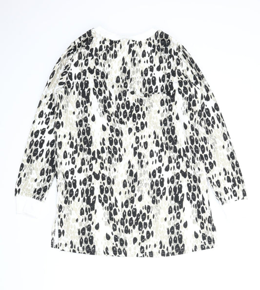 Capsule Womens Beige Animal Print Jumper Dress Size 10