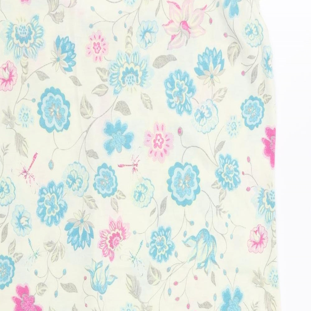 TU Womens Ivory Floral Capri Dress Size 10