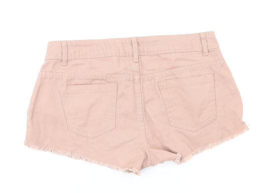 Denim &co Womens Pink Hot Pants Shorts Size 8