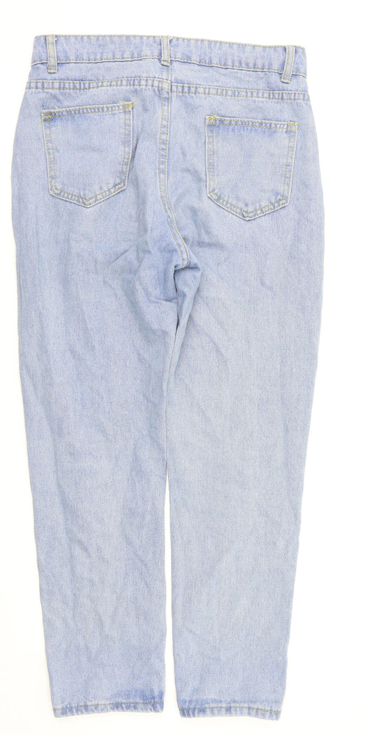 preworn Womens Blue Straight Jeans Size S L25 in
