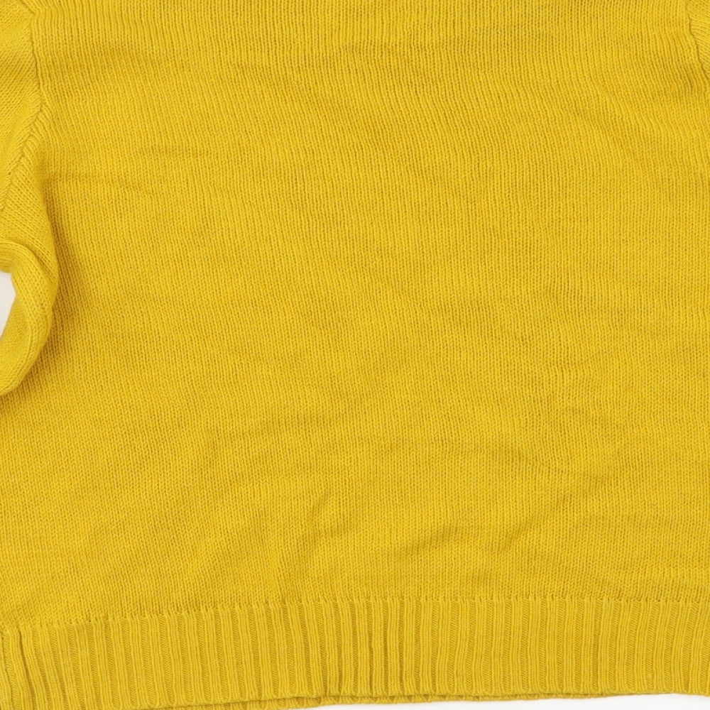 H&M Womens Yellow Pullover Jumper Size S