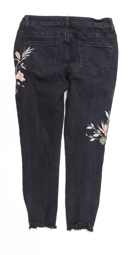 denim&co Womens Black Skinny Jeans Size 12 L24 in