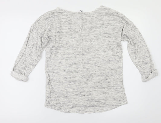 H&M Womens Grey Basic T-Shirt Size XS