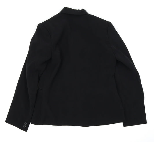 Annabelle Womens Black Jacket Blazer Size L