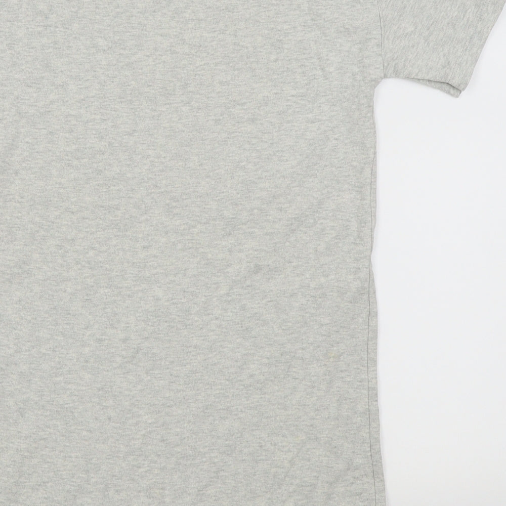 Brand and care label for Next girls’ grey basic t-shirt, size 7, years