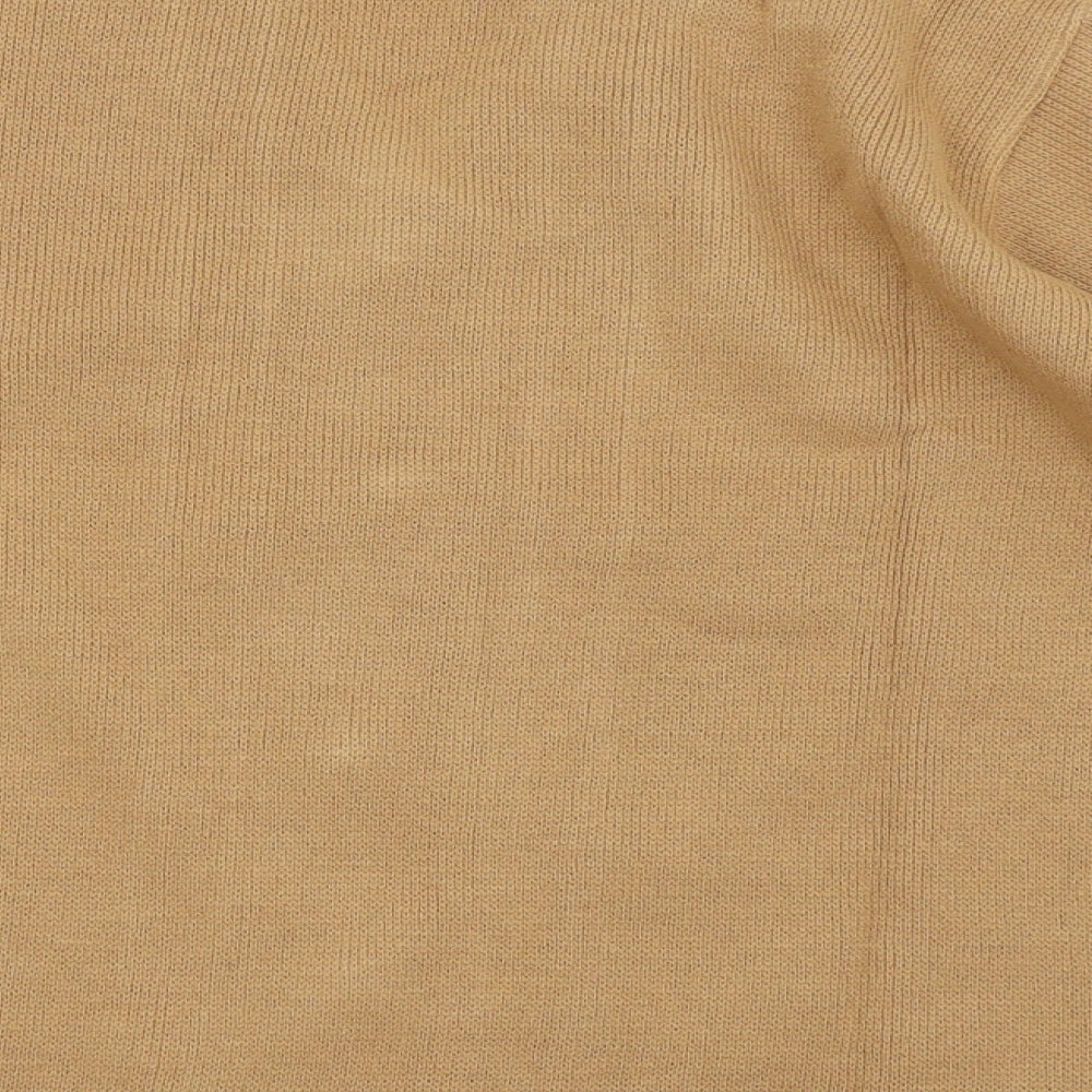 Brand and care label for Pride and glen women’s brown cardigan jumper, size UK 6