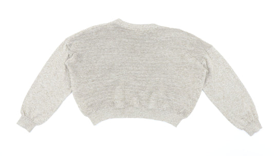 Jaqueline deYong Womens Beige Pullover Jumper Size XL - Crop jumper