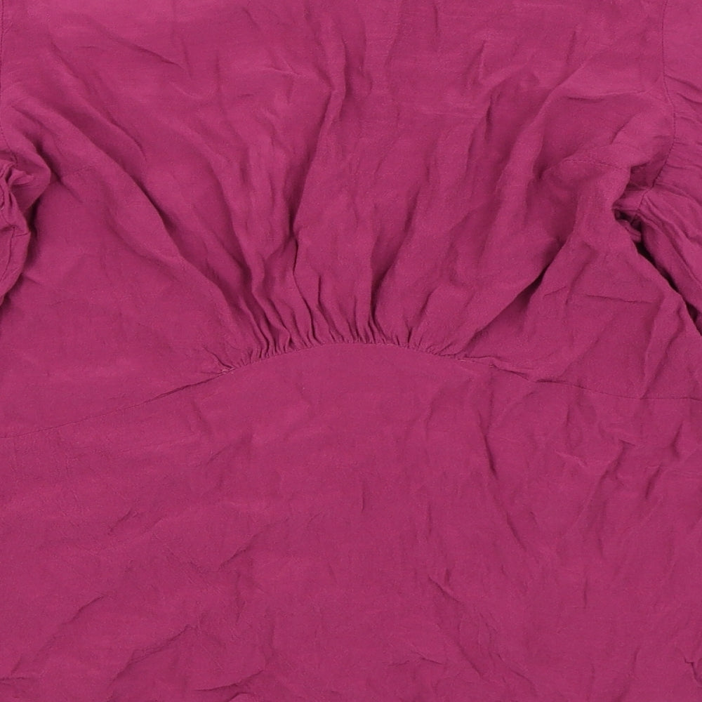 NEXT Womens Purple Basic Button-Up Size 14