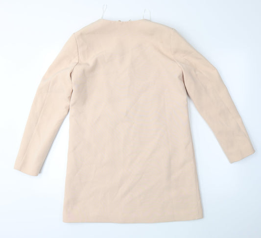 H&M Womens Beige Overcoat Coat