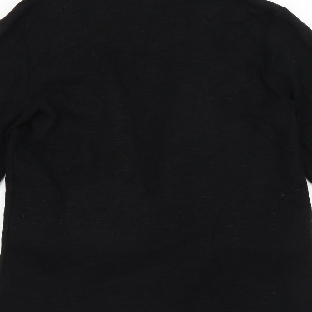 Brand and care label for New Look women’s black jacket blazer, size UK 10