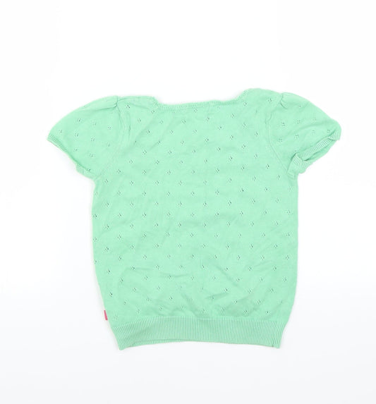 BM Girls Green Pullover Jumper Size 4-5 Years