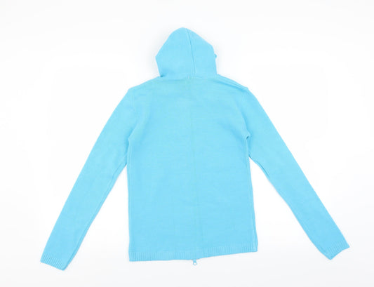 Glimpse Womens Blue Full Zip Hoodie