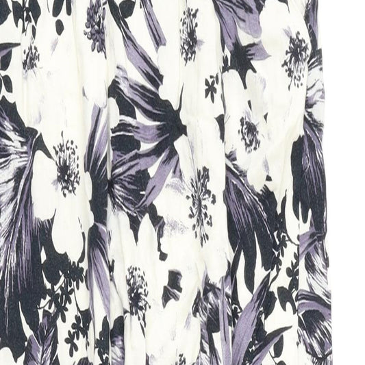Dorothy Perkins Womens White Floral Jogger Trousers Size 6