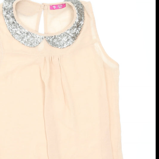 YD Girls Pink Basic Blouse Size 12-13 Years