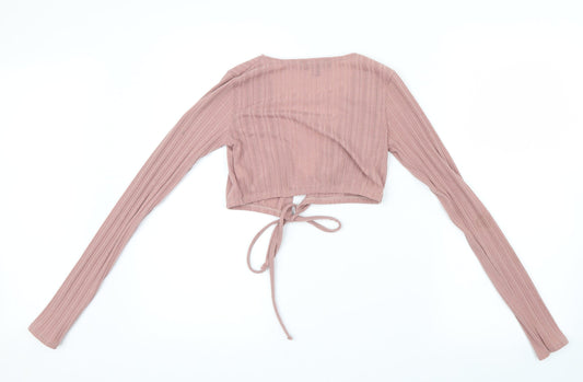 Missguided Womens Pink Cardigan Jumper Size 6