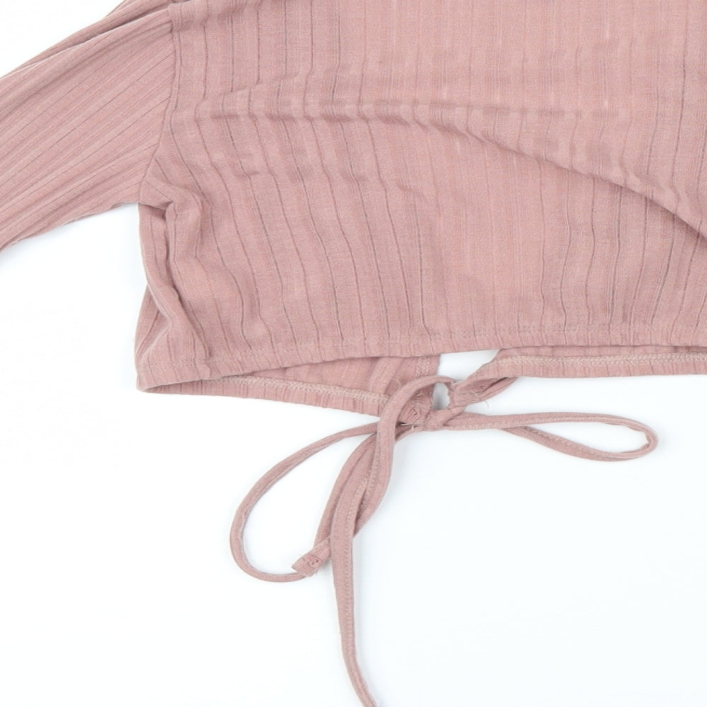 Missguided Womens Pink Cardigan Jumper Size 6