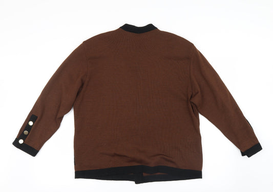 ara Womens Brown Knit Cardigan Jumper Size 12