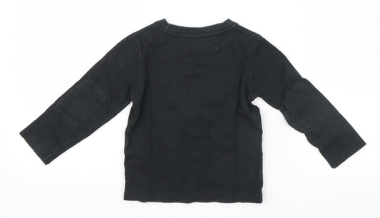 Debenhams Boys Black Basic T-Shirt Size 2-3 Years