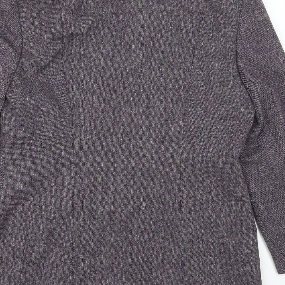 Brand and care label for My Own women’s purple jacket suit jacket, size UK 12