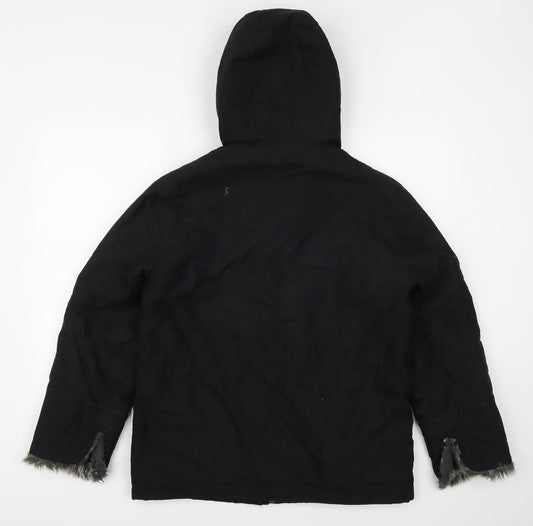 NEXT Womens Black Overcoat Coat Size 12