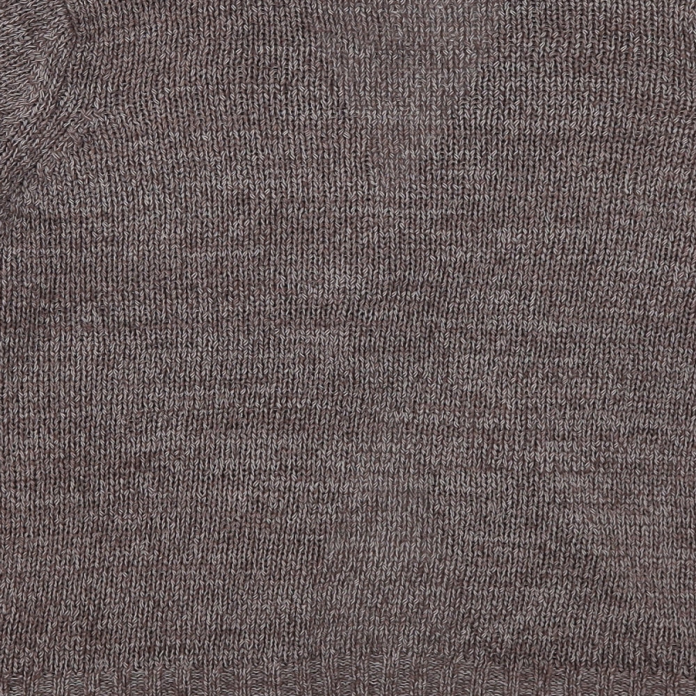 Brand and care label for Bonmarché women’s brown cardigan jumper, size M