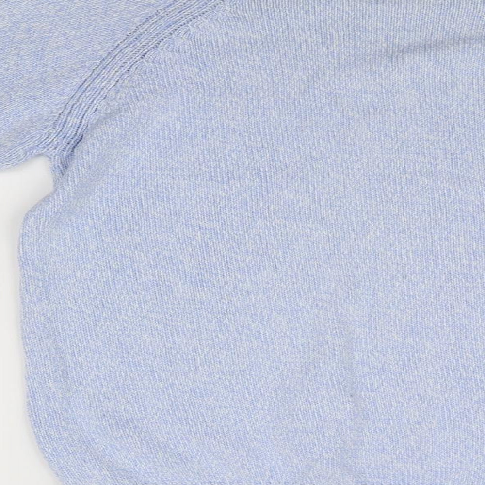 Brand and care label for ble women’s blue jumper, size M