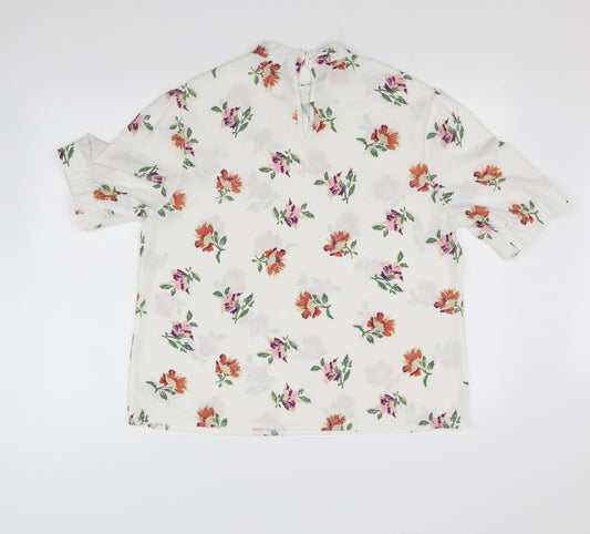 Fashion Union Womens White Basic Blouse Size 12