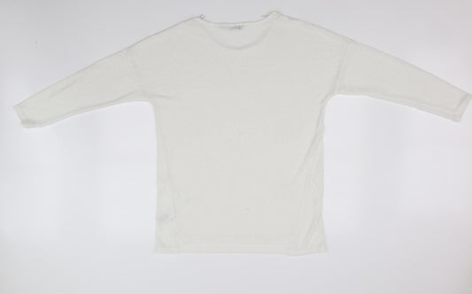 NEXT Womens White Pullover Jumper Size 16