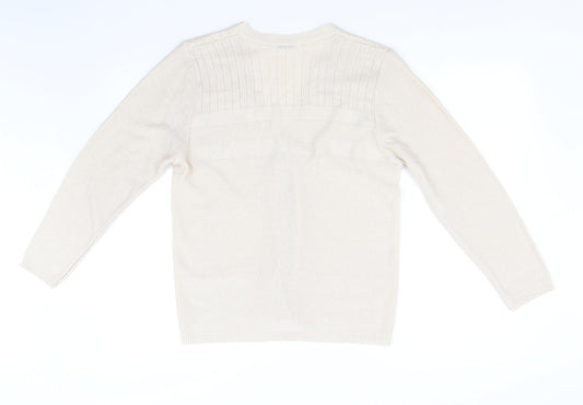 Keeno Womens Beige Pullover Jumper Size M