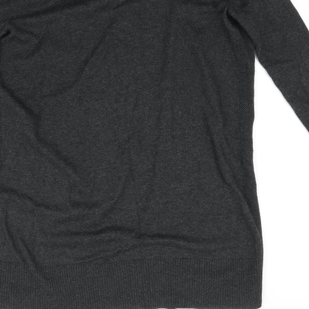 Brand and care label for Gap women’s grey cardigan jumper, size XS