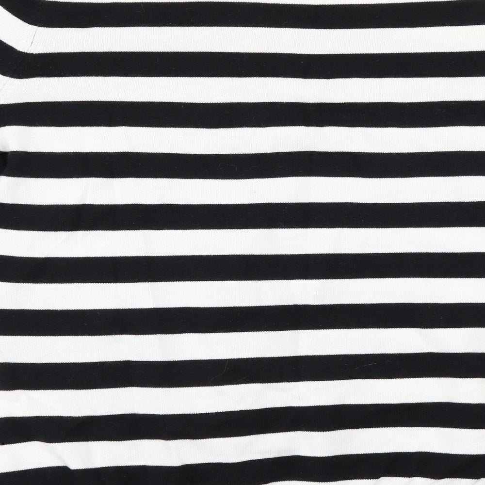 Brand and care label for BHS women’s white striped jumper, size UK 18