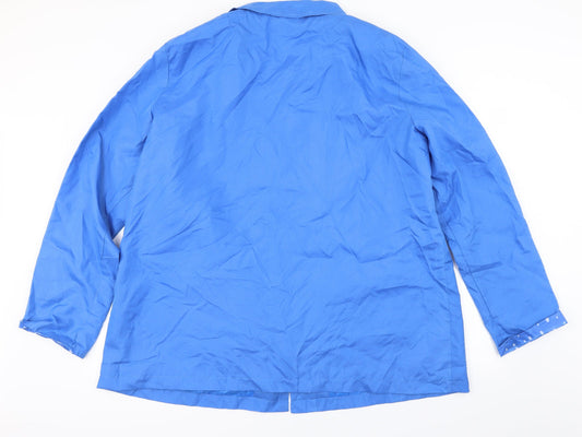Anne De Lancay Womens Blue Jacket Size 22