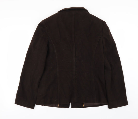 JWF Womens Brown Jacket Coat Size 12