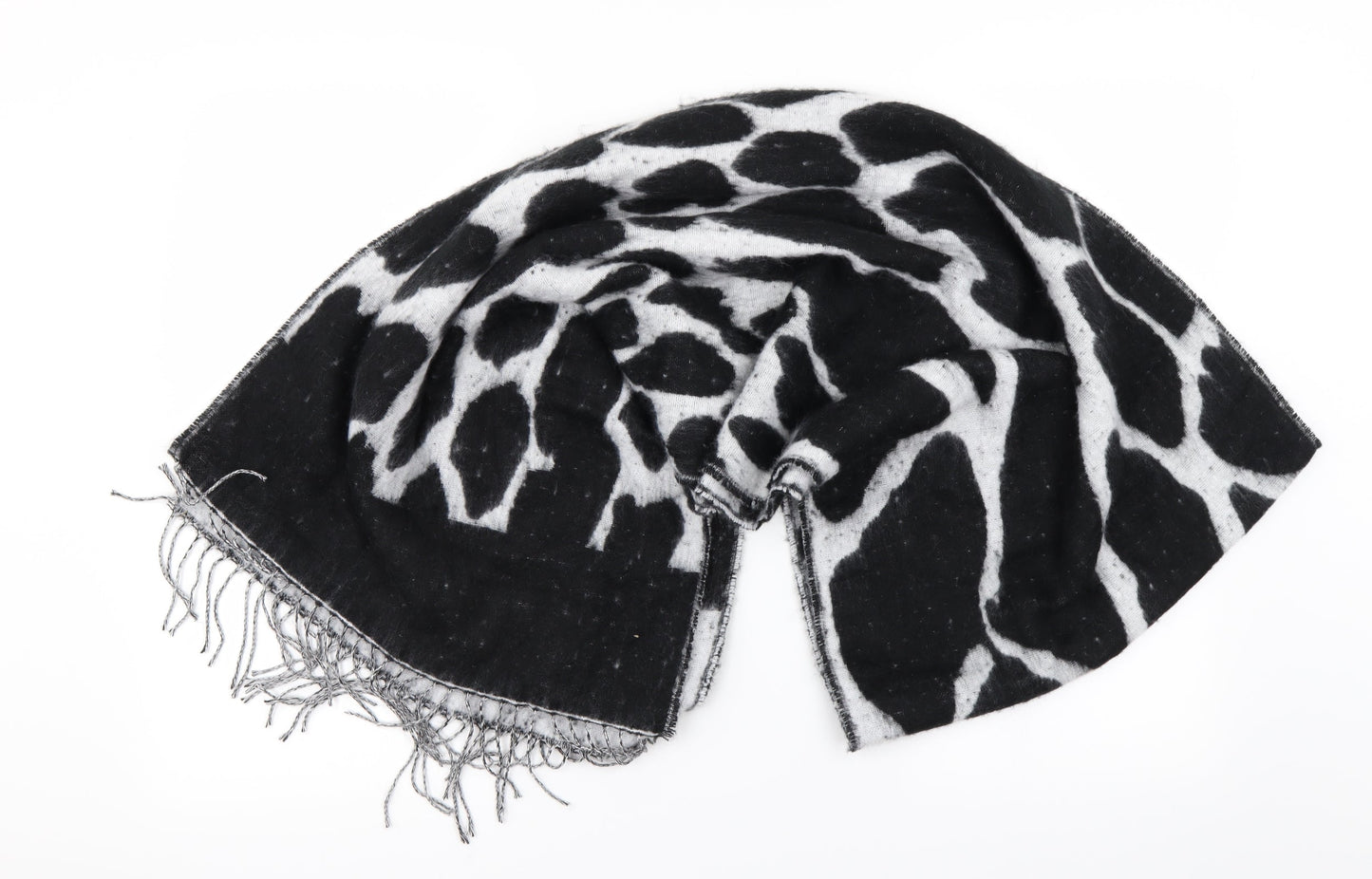 TU Womens Black Animal Print Scarf