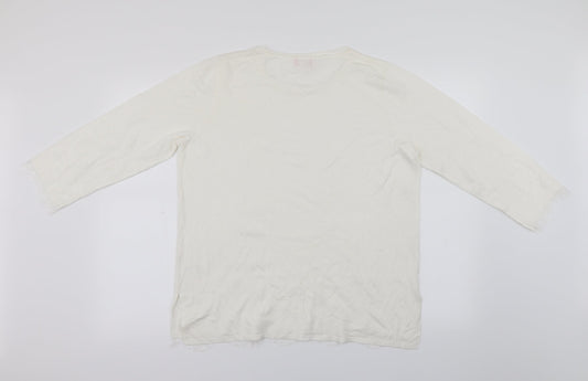 Together Womens Ivory Pullover Jumper Size 14