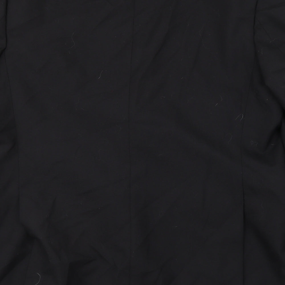 Brand and care label for The Label men’s blue jacket blazer, size 44