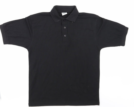 Banner Mens Black Polo Size S