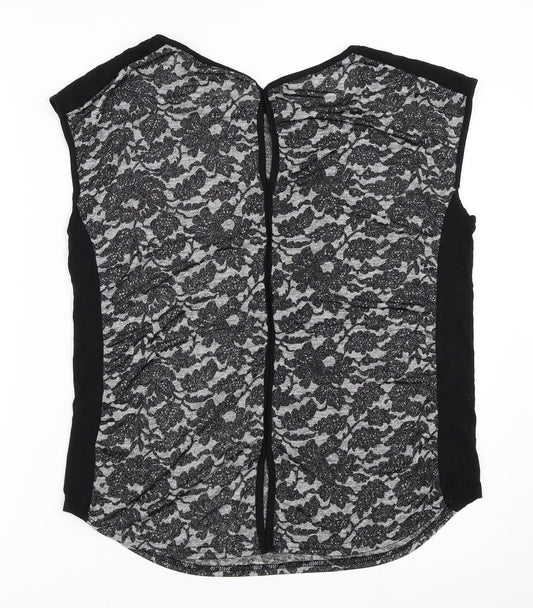 Oasis Womens Black Basic Blouse Size M