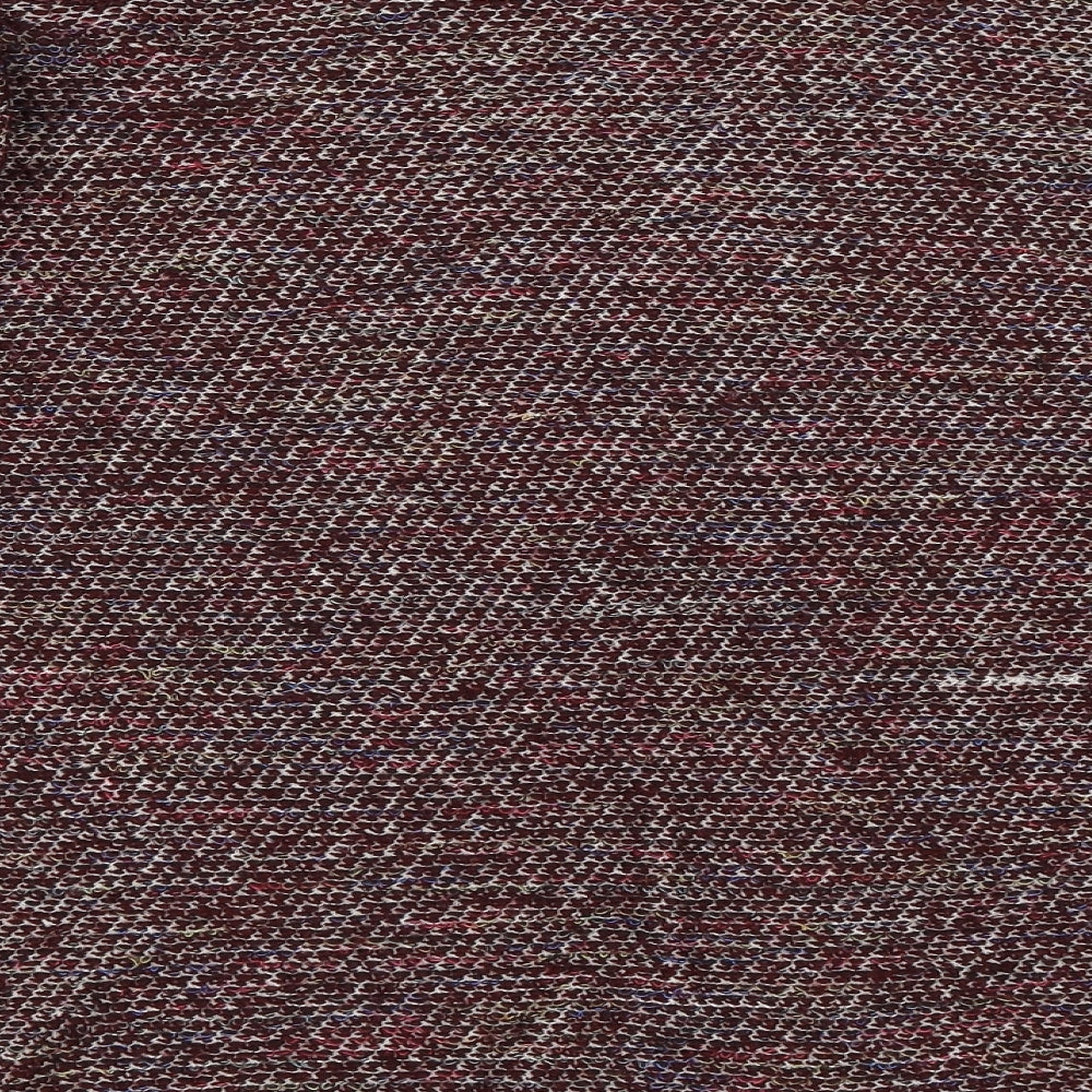 Brand and care label for Topshop women’s red jumper, size UK 10