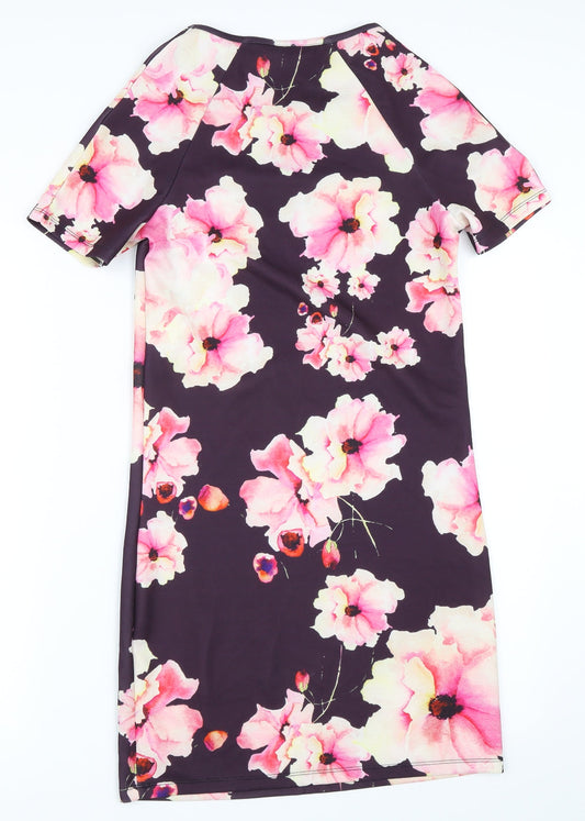 Only Womens Purple Floral Shift Size XS