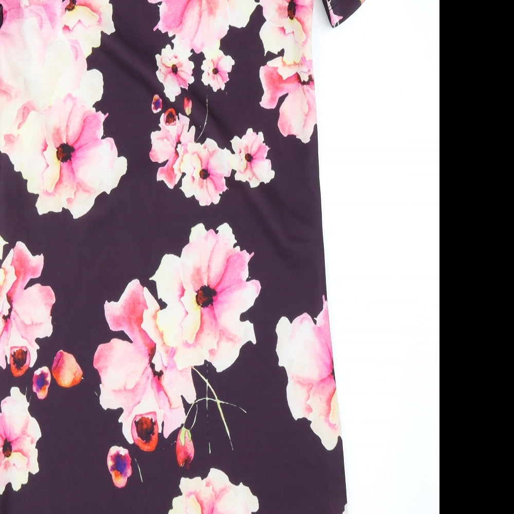 Only Womens Purple Floral Shift Size XS